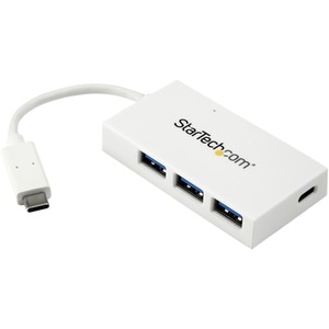 StarTech.com USB-Hub - USB-Typ C - Extern - Weiß - TAA-konform - 4 Total USB Port(s) - 4 USB 3.0 Port(s) - PC, Mac, Linux