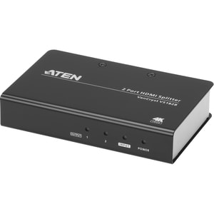 ATEN 2-Port True 4K HDMI Splitter - 4096 x 2160 - 49.21 ft Maximum Operating Distance - 1 x HDMI In - 2 x HDMI Out - Metal