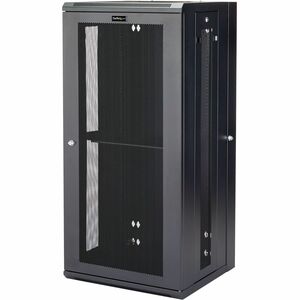 StarTech.com 4-Post 26U Wall Mount Network Cabinet, 19" Hinged Wall-Mounted Server Rack for Data / IT Equipment, Lockable 