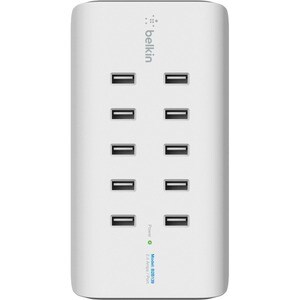 BELKIN ROCKSTAR 10-PORT USB CHARGING STATION WHITE