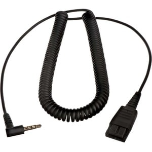 Jabra PC Cord, QD to 1x3.5 mm (BIZ1500, 2300, 2400'II), Coiled, 2 meters