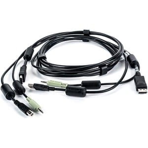 Câble A/V VERTIV - 1,83 m DisplayPort/USB - Cable for Clavier/Souris, Haut-Parleur, Périphérique audio/vidéo - 1er bout: 1