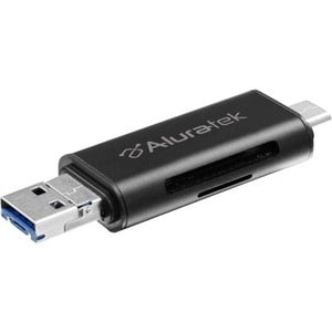 Aluratek USB 3.1 / Type-C / Micro USB OTG (On-The-Go) SD and Micro SD Card Reader - SD, microSD - USB 3.1 Type C, USB 3.1,