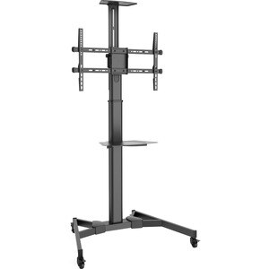 Digitus Height Adjustable Display Stand - Up to 177.8 cm (70") Screen Support - 50 kg Load Capacity - 2 x Shelf(ves) - 218