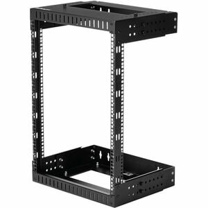 StarTech.com 2-Post 15U Heavy-Duty Wall Mount Network Rack, 19" Open Frame Server Rack with Adjustable Depth, Data Rack fo