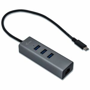 i-tec USB/Ethernet Combo Hub - USB 3.1 Type C - Notebook, Tablet, Desktop - Space Gray - 3 Total USB Port(s) - 3 USB 3.0 P