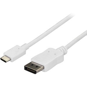 StarTech.com USB C to DisplayPort Cable - 6 ft / 1.8m - White - 4K 60Hz - USB C Cable - USB-C to DisplayPort - USB C to DP