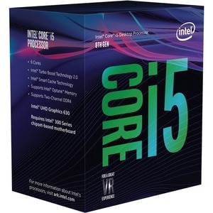Intel Core i5 i5-8400 Hexa-core (6 Core) 2.80 GHz Processor - OEM Pack - 9 MB L3 Cache - 64-bit Processing - 3.80 GHz Over