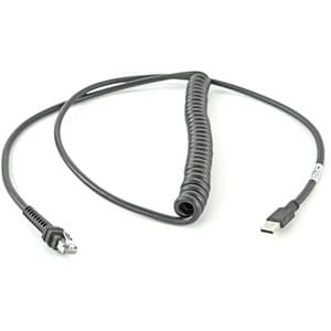 Câble pour transfert de données Zebra - 2,74 m USB - pour Scanner - 1er bout: USB Type A - Blindé