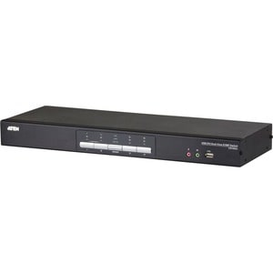 ATEN CS1644A KVM Switchbox - 4 Computer(s) - 1 Local User(s) - 2560 x 1600 - 1 x Network (RJ-45) - 8 x USB - 10 x DVI - Ra