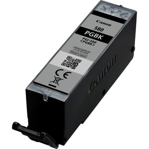 Canon PGI-580BK Original Inkjet Ink Cartridge - Pigment Black - 1 Pack - 200 Pages