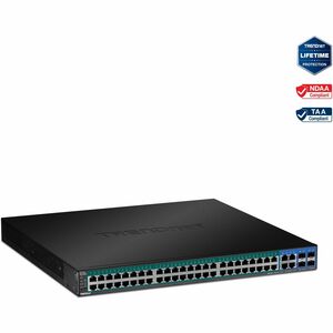 TRENDnet TPE-5240WS 52 Ports Manageable Ethernet Switch - Gigabit Ethernet - 1000Base-T, 1000Base-X - New - TAA Compliant 