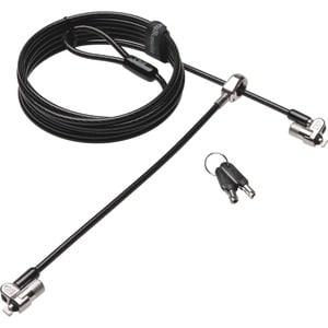 Kensington MicroSaver Cable Lock For Notebook, Tablet - 2.44 m - Keyed Lock - Black, Silver - Carbon Steel - For Notebook,