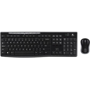 Logitech Wireless Combo MK270 Tastatur & Maus - QWERTY - Englisch (US) - Kabellos, Funk USB 2.0, Schwarz - Optische, Kabel
