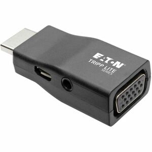 Eaton Tripp Lite Series Compact HDMI to VGA Adapter Video Converter with Audio (M/F), TAA - 1 x HDMI Male Digital Audio/Vi