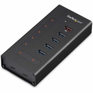 StarTech.com 7 Port USB C Hub - 2x USB-C & 5x USB-A - Mountable Metal USB 3.0 Type-C Hub - 5Gbps USB 3.2 Gen 1 - Self Powe