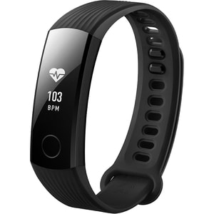 Huawei Honor Band 3 Smart Band - Black Body Color - Heart Rate Monitor - Smart Alarm, Calendar, Clock Display, Text Messag