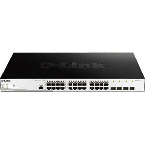 D-Link 28-Port Layer 2 Smart Managed Gigabit PoE Switch - 24 Ports - Manageable - Gigabit Ethernet - 1000Base-X, 10/100/10