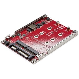 StarTech.com Dual-Slot M.2 to SATA Adapter - M.2 SATA Adapter for 2.5" Drive Bay - M.2 Adapter - M.2 SSD Adapter - M.2 NGF