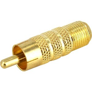 StarTech.com RCA to F Type Coaxial Adapter M/F - 1 x F Connector Audio/Video Female - 1 x RCA Audio/Video Male - Gold Conn