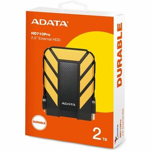 Adata HD710 Pro AHD710P-2TU31-CYL 2 TB Hard Drive - 2.5" External - Yellow - Gaming Console Device Supported - USB 3.2 (Ge