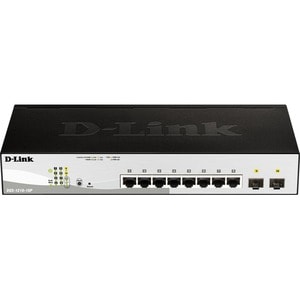 D-Link DGS-1210-10MP Ethernet Switch - 8 Ports - Manageable - Gigabit Ethernet - 1000Base-T, 1000Base-X - 3 Layer Supporte