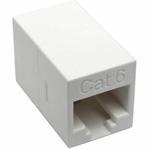Eaton Tripp Lite Series Cat6 Straight-Through Modular Compact In-Line Coupler (RJ45 F/F), White, TAA - 1 x RJ-45 Network F