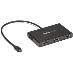 StarTech.com 3-Port USB-C Multi-Monitor Adapter, Type-C to 3x HDMI MST Hub, Triple 1080p HDMI Laptop Display Extender / Sp