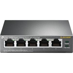 TP-Link JetStream TL-SG1005P 5 Ports Ethernet Switch - Gigabit Ethernet - 10/100/1000Base-T - 2 Layer Supported - 4.30 W P