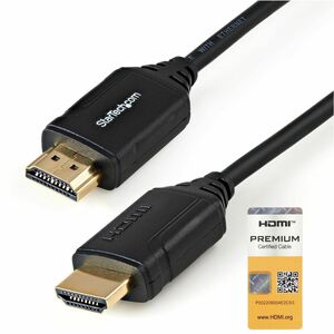 StarTech.com 1.6ft/50cm Premium Certified HDMI 2.0 Cable with Ethernet, High Speed Ultra HD 4K 60Hz HDMI Cable HDR10 UHD H