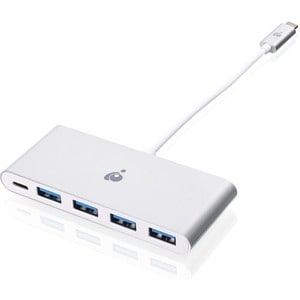 IOGEAR USB-C to 4 Port USB-A Hub with Power Delivery Pass-Through - USB 3.1 (Gen 1) Type C - External - 5 USB Port(s) - 4 