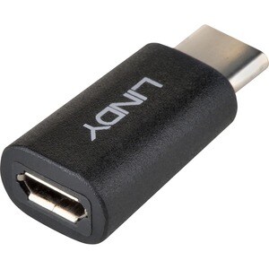 LINDY Data Transfer Adapter - 1 x Type C USB 2.0 USB Male - 1 x Type B USB 2.0 Micro USB Female - Nickel Connector - Gold 