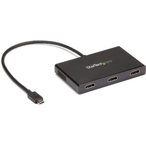 StarTech.com 3-Port USB-C Multi-Monitor Adapter, Type-C to 3x HDMI MST Hub, Triple 1080p HDMI Laptop Display Extender / Sp
