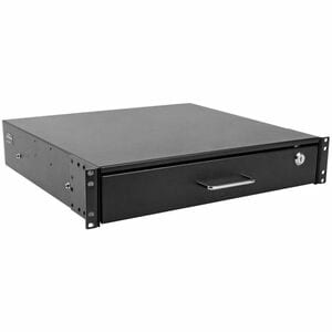 Eaton Tripp Lite Series SmartRack 2U Locking Rack-Mount Storage Drawer - 19? 2U Wide Rack-mountable - Black Powder Coat - 