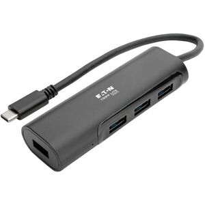 Tripp Lite by Eaton 4-Port USB-C Hub, USB 3.x (5Gbps), 4x USB-A Ports, Black - USB Type C - External - 4 USB Port(s) - 4 U