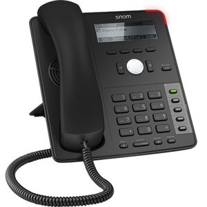 Snom D712 IP-Telefon - Schnurgebunden - Desktop - Schwarz - 4 x Gesamtleitung - VoIP - Anruferkennung - Freisprecheinricht
