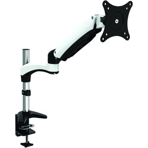 Amer Mounts HYDRA1 Clamp Mount for Monitor - White, Black, Chrome - Height Adjustable - 38.1 cm to 73.7 cm (29") Screen Su