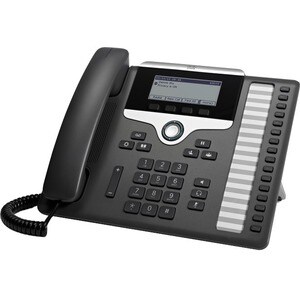 Cisco 7861 Telefone IP - Recondicionado - Montagem em parede, Secretária - Carvão - 16 x Total Line - VoIP - 2 x Rede (RJ-