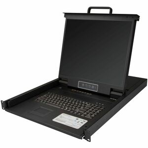 StarTech.com 8 Port Rackmount KVM Console w/ Cables - Integrated KVM Switch w/ 19" LCD - 1U LCD KVM Drawer 50000 MTBF - US