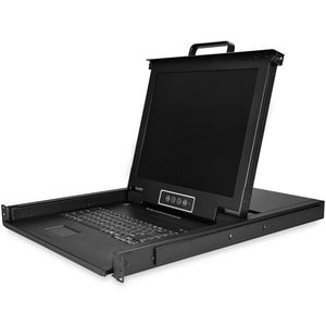StarTech.com 8 Port Rackmount KVM Console w/ Cables - Integrated KVM Switch w/ 17" LCD - 1U LCD KVM Drawer 50000 MTBF - US