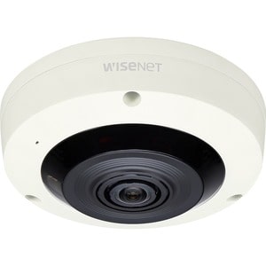 Wisenet XNF-8010R 6 Megapixel Indoor Network Camera - Fisheye - Ivory - 49.21 ft Infrared Night Vision - H.265, H.264, MJP