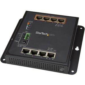 StarTech.com Industrial 8 Port Gigabit PoE Switch, 4 x PoE+ 30W, Power Over Ethernet GbE Layer/L2 Managed Network Switch -