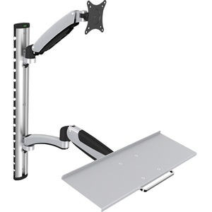 DIGITUS Professional Wandhalterung für Monitor, Tastatur - Silber - 1 Unterstützte(r) Display(s)Bildschirmgröße: 68,6 cm (