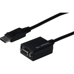 Digitus 15 cm DisplayPort/VGA Videokabel für Audio-/Video-Gerät, PC, Notebook, Monitor - Zweiter Anschluss: 1 x 15-pin HD-