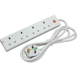 LINDY Power Strip - 4 - 5 m Cord - 13 A Current - 230 V AC Voltage - 3 kW - Wall Mountable - White