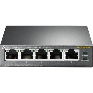 TP-Link JetStream TL-SG1005P 5 Ports Ethernet Switch - Gigabit Ethernet - 10/100/1000Base-T - 2 Layer Supported - 4.30 W P