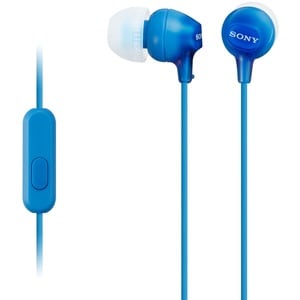 Sony MDREX15APLI Wired Over-the-ear Stereo Earset - Blue - Binaural - In-ear - 16 Ohm - 8 Hz to 22 kHz - 120 cm Cable - Mi