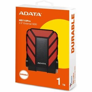 Disco Duro Adata HD710 Pro - 2.5" Externo - 1TB - Rojo - Consola de juegos Dispositivo compatible - USB 3.2 (Gen 1) - 3Año