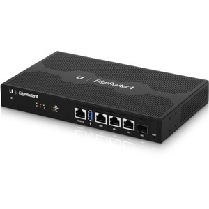 Ubiquiti ER-4 Router - 3 Ports - 3 RJ-45 Port(s) - Management Port - 1 SFP (mini-GBIC) Slots - 1 GB - Gigabit Ethernet - 1