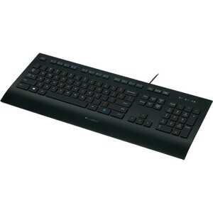 Logitech K280e Keyboard - Cable Connectivity - USB Interface - French - AZERTY Layout - Black - PC